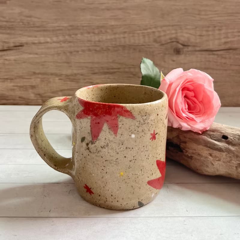 A Lu 小狐狸陶杯/禮物 手作手繪 美國進口陶土 原創僅此一件