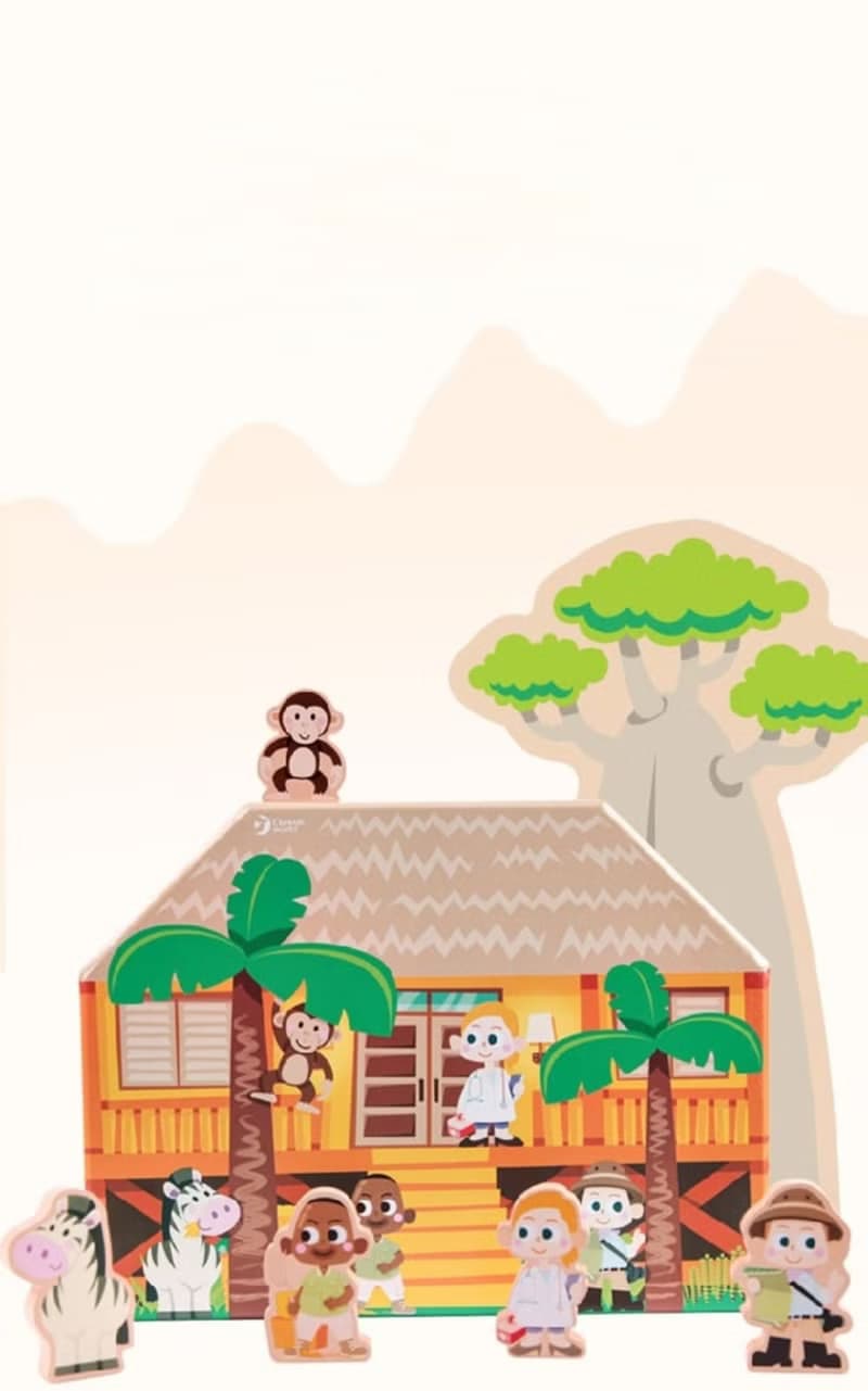 【德國ClassicWorld】叢林動物遊戲盒【幼兒積木玩具_適合2歲以上