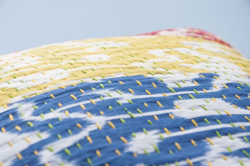 刺繡抱枕套 純棉抱枕套 民族風抱枕套-波希米亞拼接幾何彩虹色塊