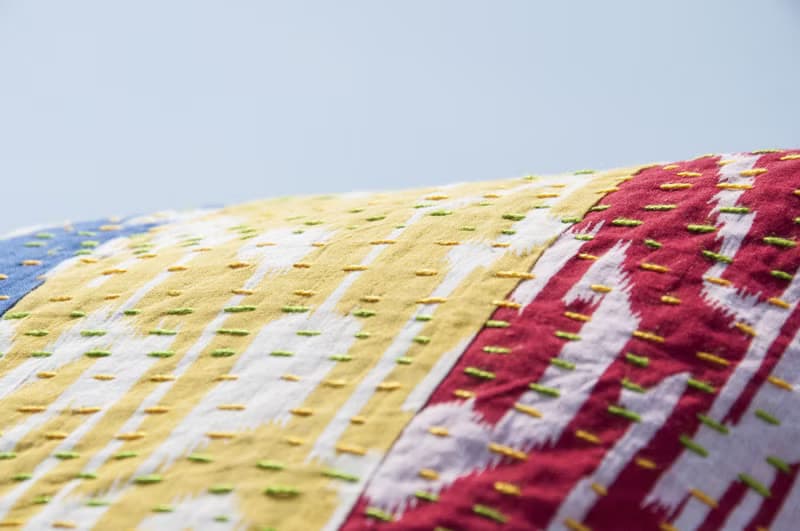 刺繡抱枕套 純棉抱枕套 民族風抱枕套-波希米亞拼接幾何彩虹色塊