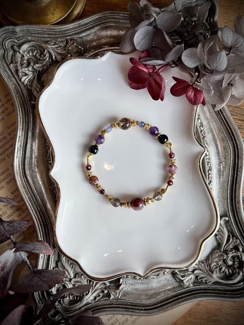 -暗夜嗜血者-天然水晶手鏈/黃銅手鍊