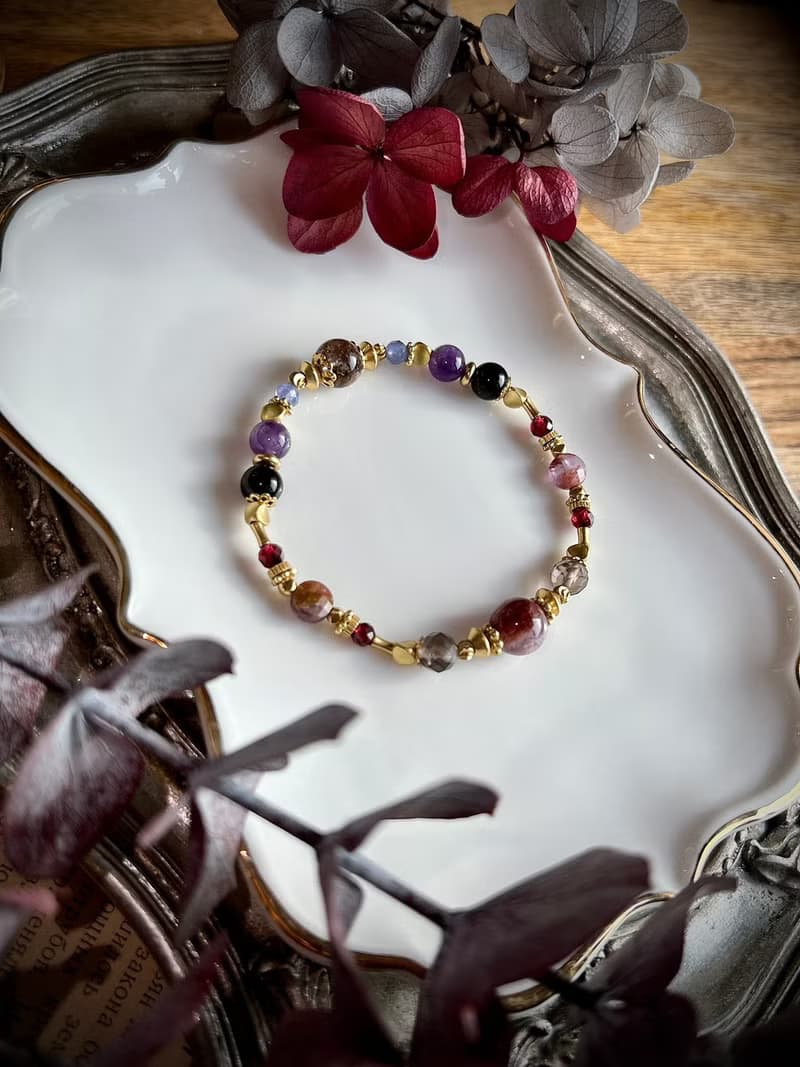 -暗夜嗜血者-天然水晶手鏈/黃銅手鍊