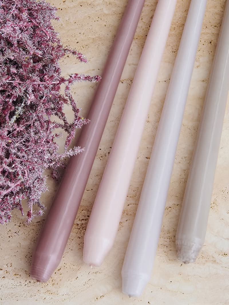 ester&erik 細錐蠟燭 軟粉色系 蠟燭 晚宴蠟燭 Taper Candles