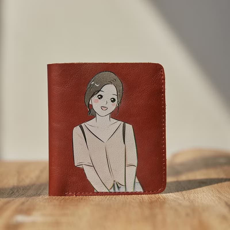 個性化似顏繪真皮皮夾 - 男女通用