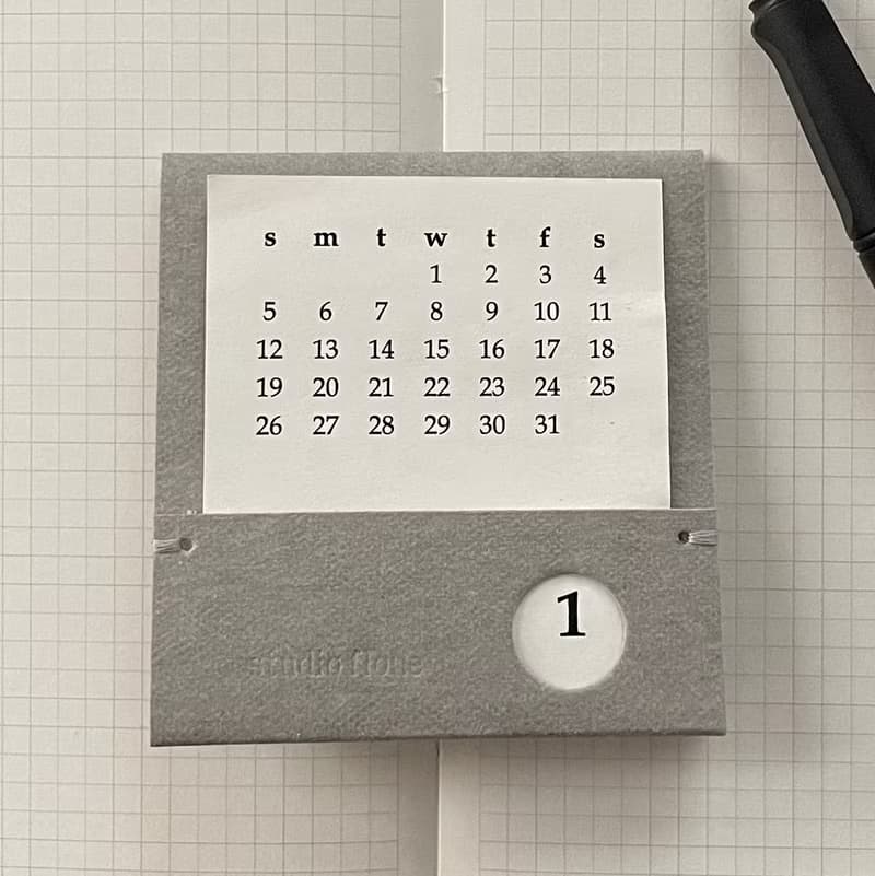 paper leather 2025 mini calendar