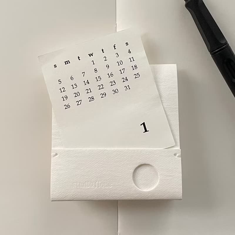 paper leather 2025 mini calendar