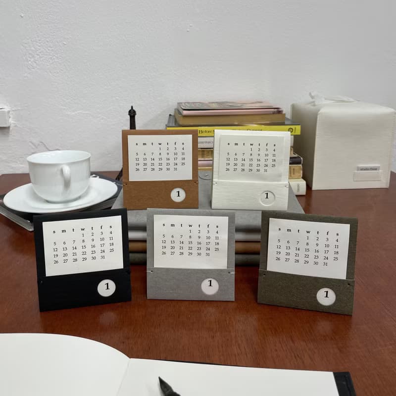 paper leather 2025 mini calendar