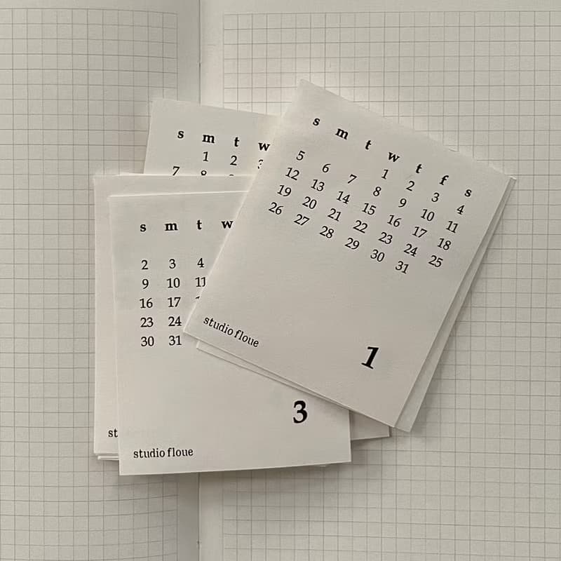 paper leather 2025 mini calendar