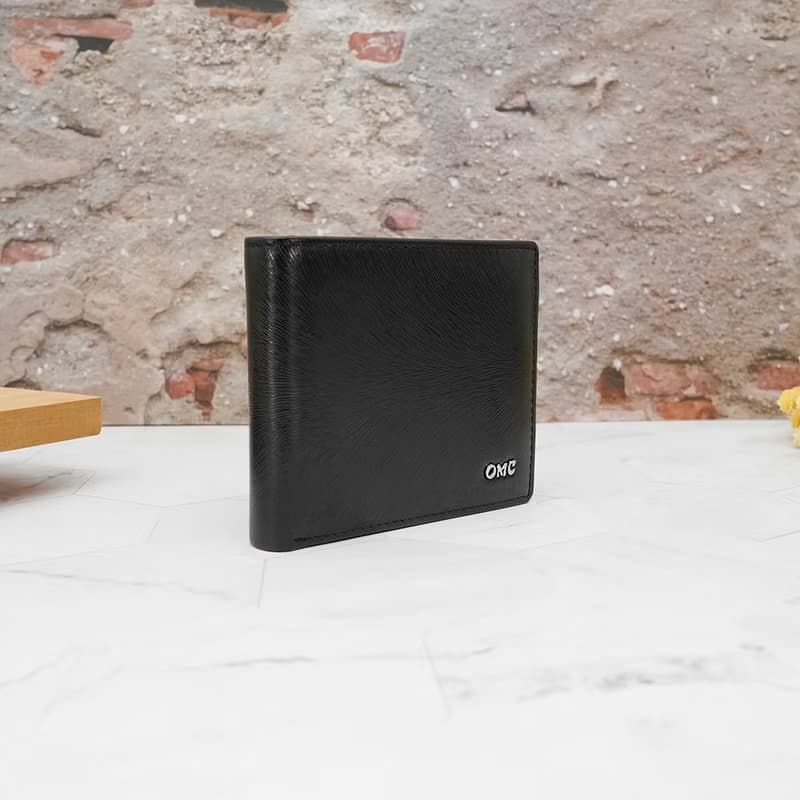 9卡1照-馬鬃紋-左右翻活頁牛皮短夾28806(黑色)