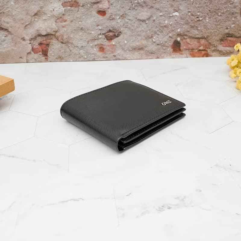 9卡1照-馬鬃紋-左右翻活頁牛皮短夾28806(黑色)