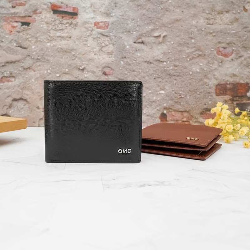 9卡1照-馬鬃紋-左右翻活頁牛皮短夾28806(黑色)