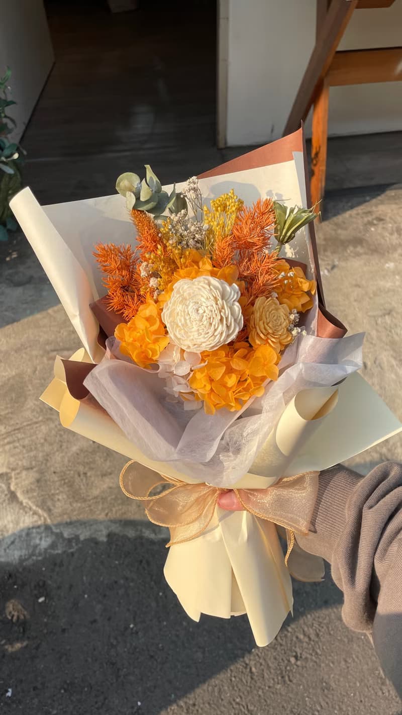 Time Flower 乾燥花束 畢業花束