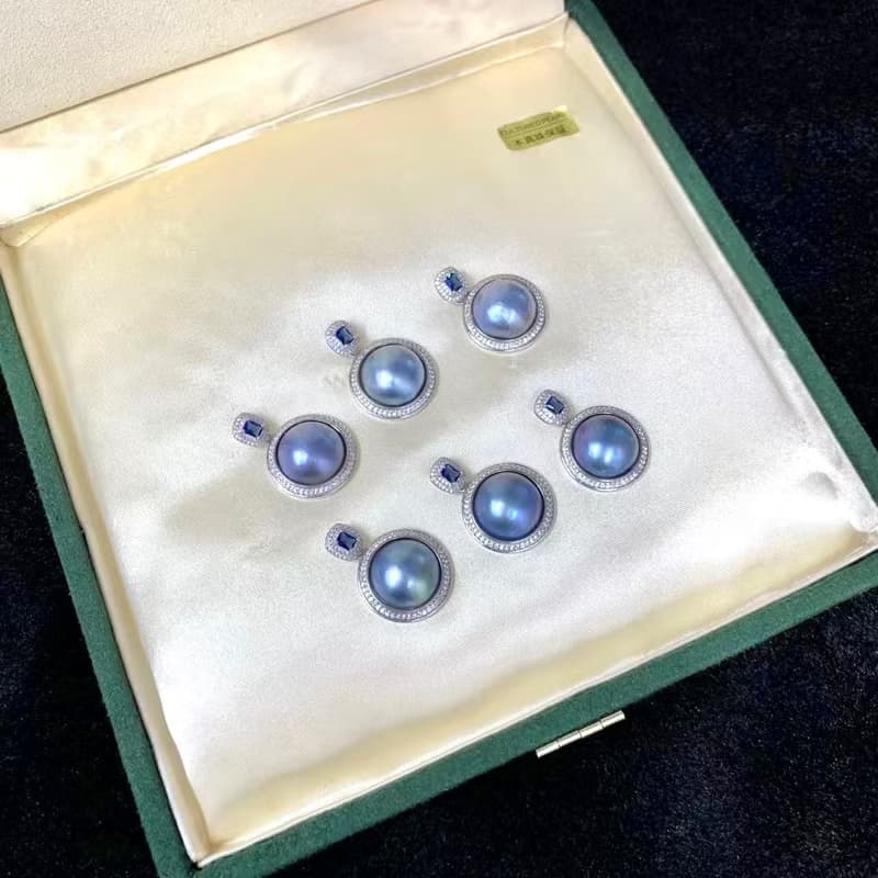 馬貝珍珠 古典風格 純銀 吊墜