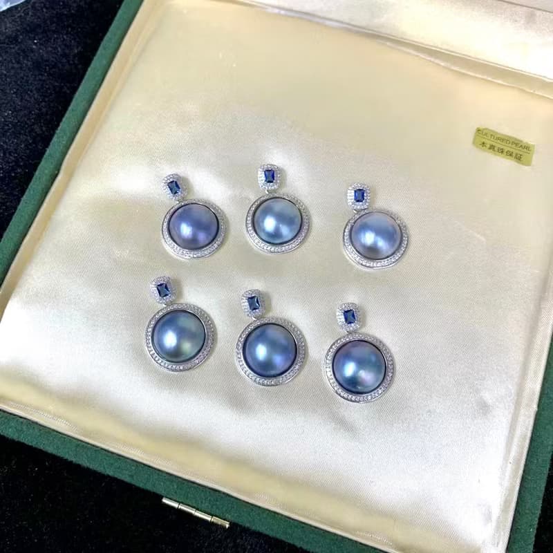 馬貝珍珠 古典風格 純銀 吊墜