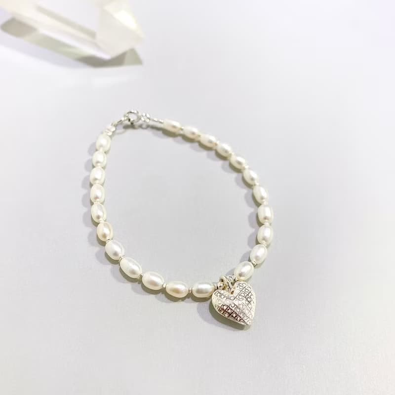 Ops Pearl silver bracelet- 小珍珠/極簡/純銀/限定/愛心/禮物
