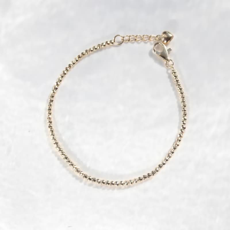 18K Shinning Ball Bracelet 閃亮切割金球手鍊