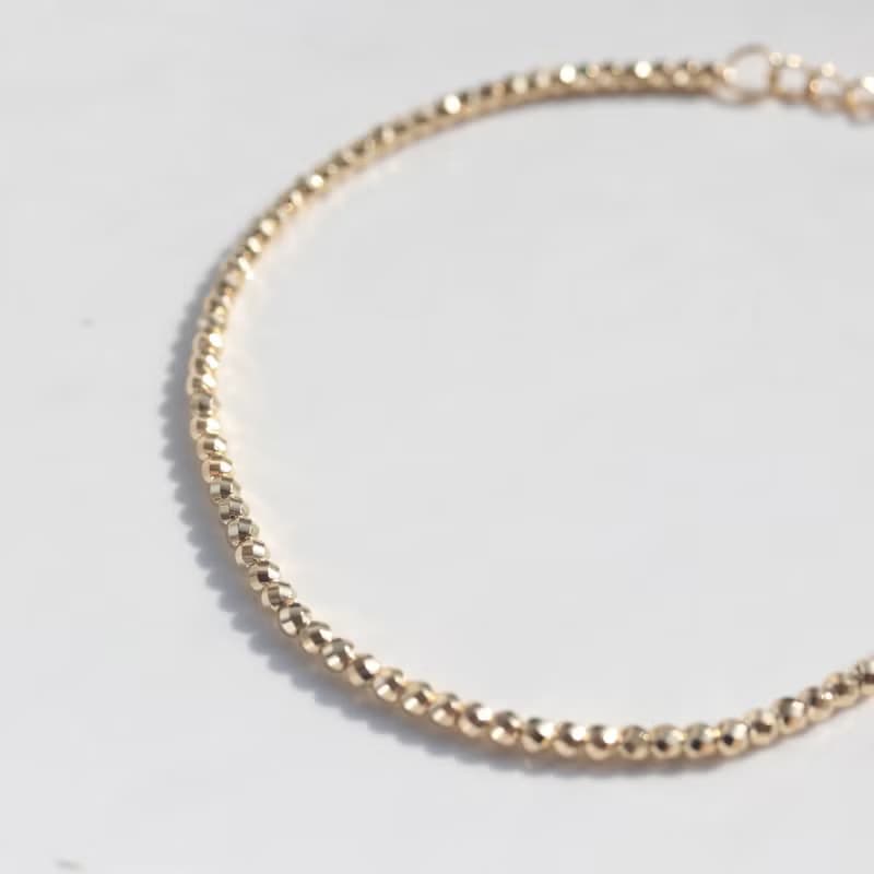18K Shinning Ball Bracelet 閃亮切割金球手鍊