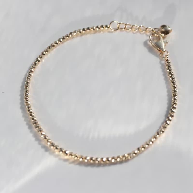 18K Shinning Ball Bracelet 閃亮切割金球手鍊