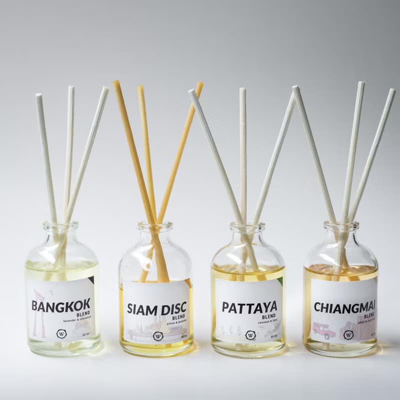 Scented Room Diffuser 4 City Series Set | Bangkok/Siam Disc/Pattaya/Chiangmai