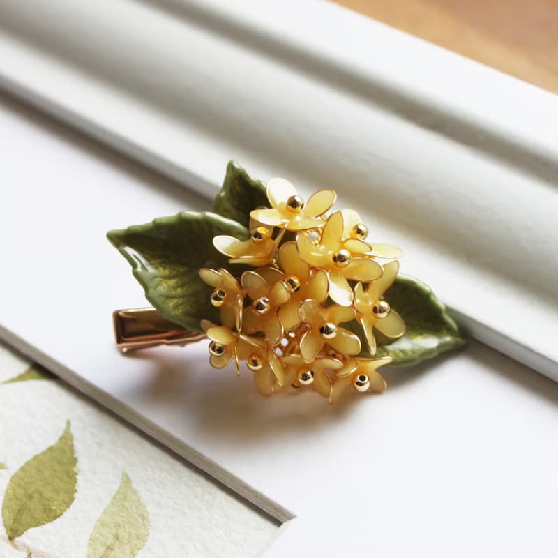 夏日粉色系小花朵 手工樹脂 耳環/耳夾