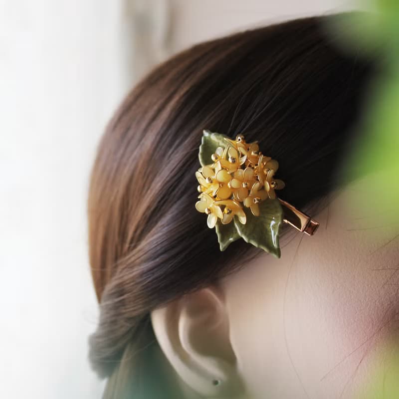 夏日粉色系小花朵 手工樹脂 耳環/耳夾