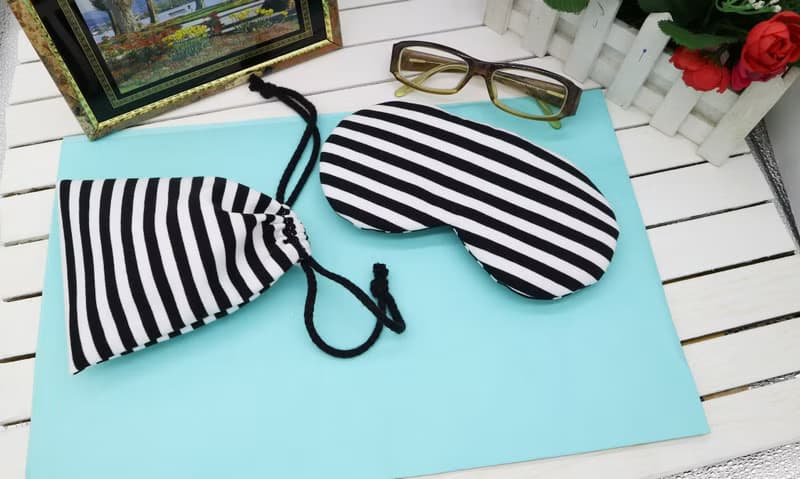 黑白條紋 可調式眼罩  贈收納袋　sleep mask