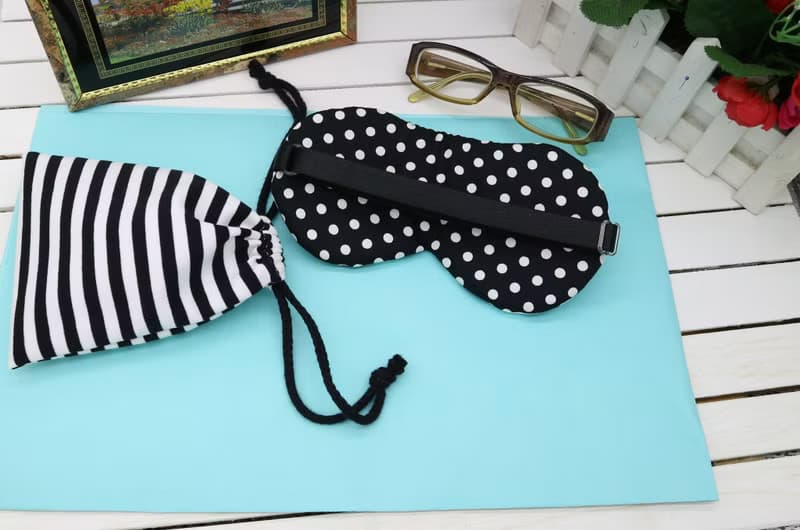 黑白條紋 可調式眼罩  贈收納袋　sleep mask