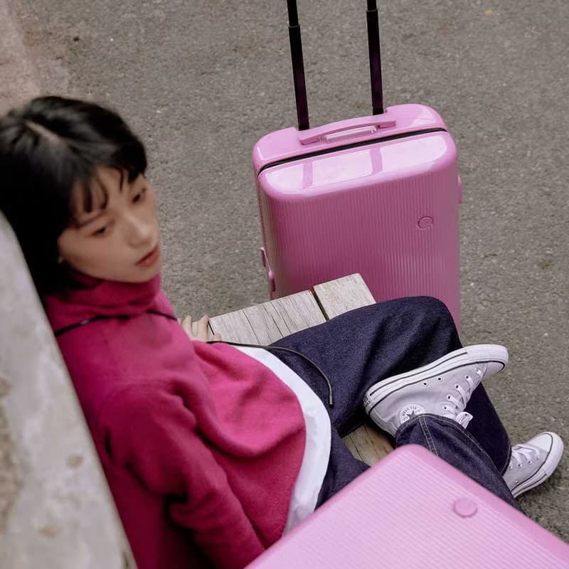 ITO 夢境粉 PISTACHIO 2 STRIPED 開心果抗菌行李箱登機托運箱