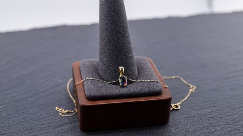 K18　ミスティックトパーズネックレス　G-006