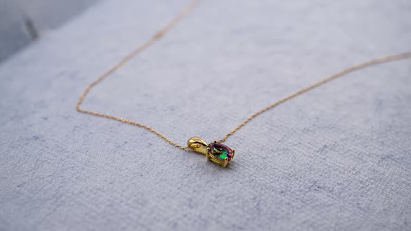 K18　ミスティックトパーズネックレス　G-006