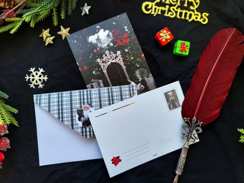Black Christmas Postcard set