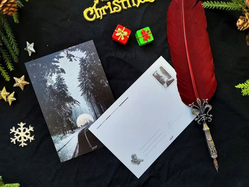 Black Christmas Postcard set