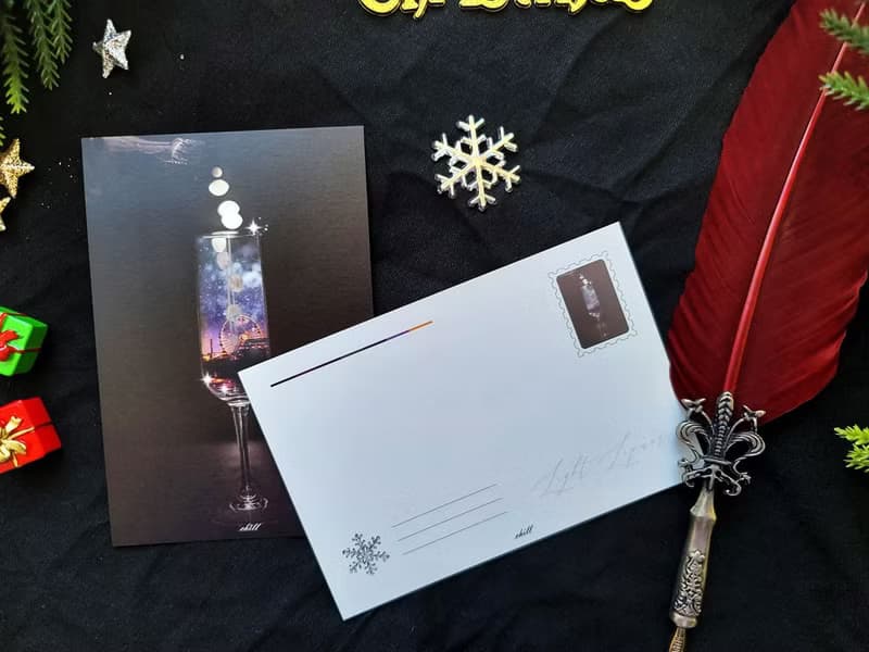 Black Christmas Postcard set