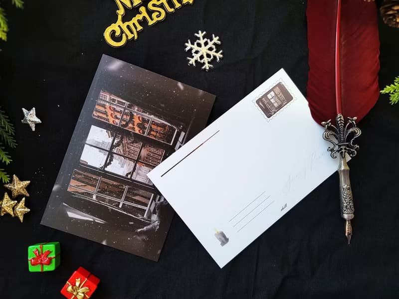 Black Christmas Postcard set
