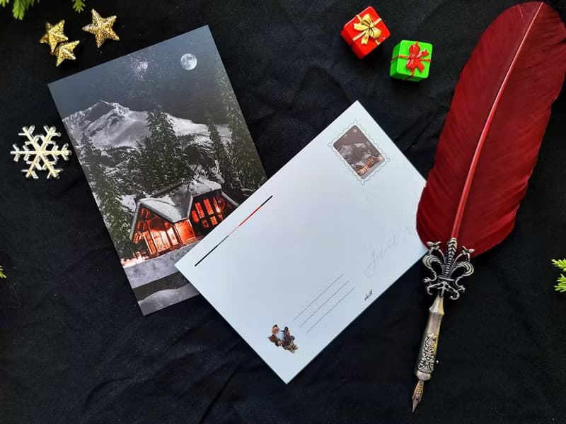 Black Christmas Postcard set