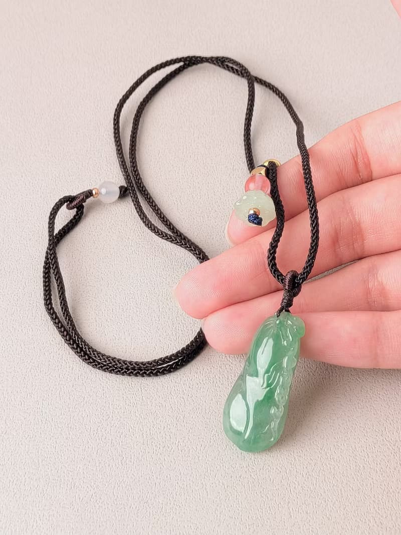 綠翡福瓜項鍊