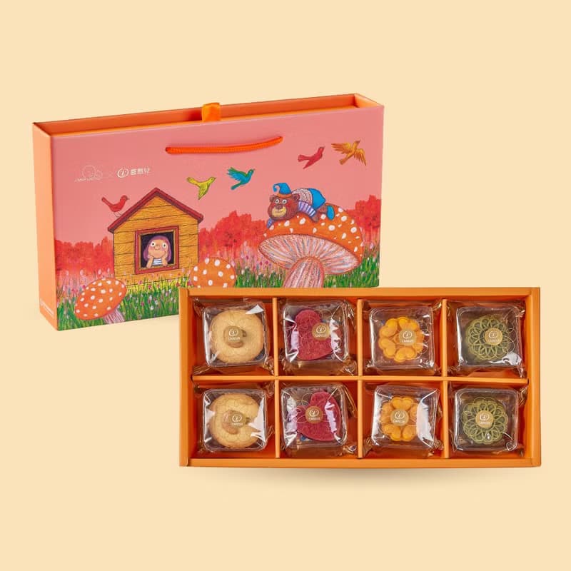 【喜憨兒×幾米】花鳥尋月8入月餅禮盒(C2) 中秋送禮