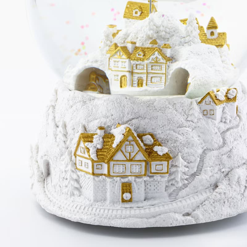 幸福的雪白聖誕(白金) 水晶球音樂盒情人節生日聖誕交換禮物麋鹿