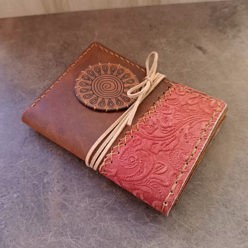 Leather Passport Case with Notebook Pocket and Card Slot, Graduation Gift
