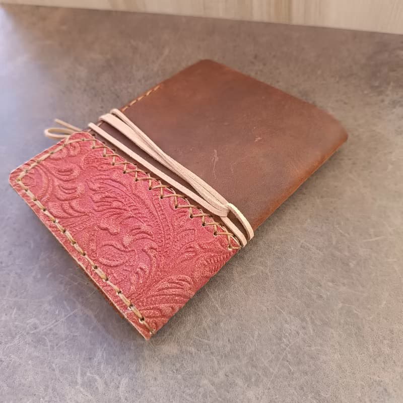 Leather Passport Case with Notebook Pocket and Card Slot, Graduation Gift