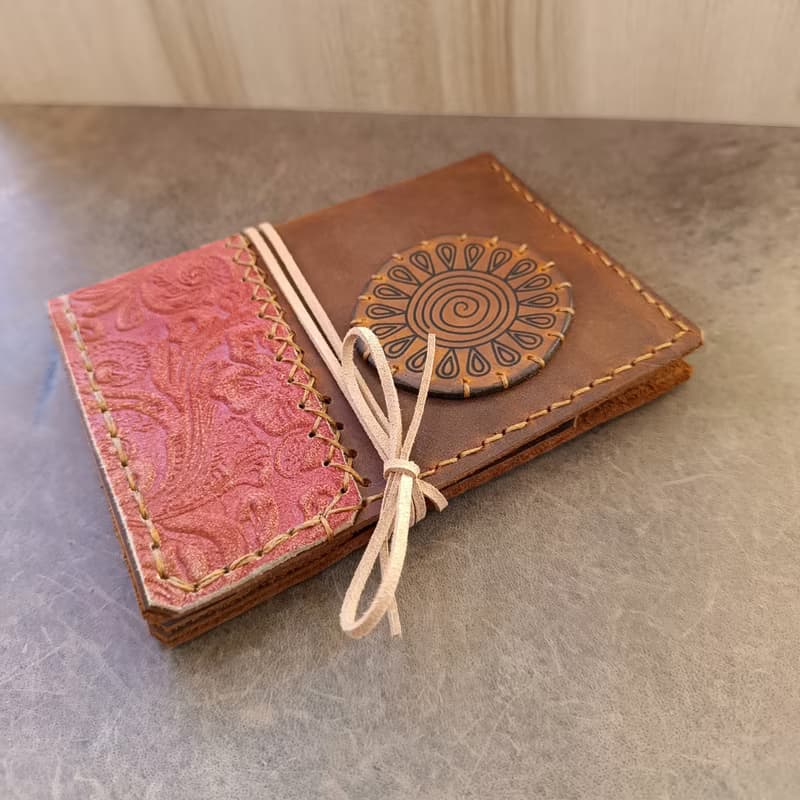 Leather Passport Case with Notebook Pocket and Card Slot, Graduation Gift