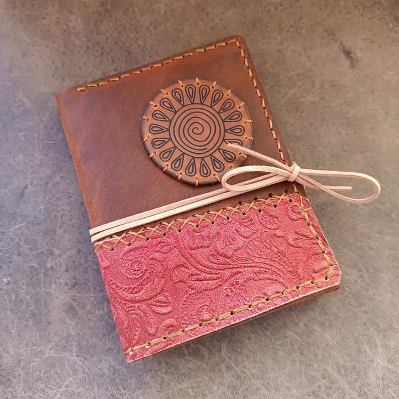 Leather Passport Case with Notebook Pocket and Card Slot, Graduation Gift