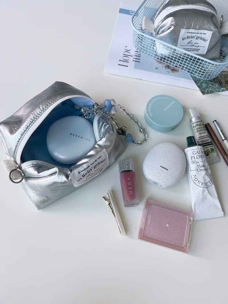 basic silver pouch M