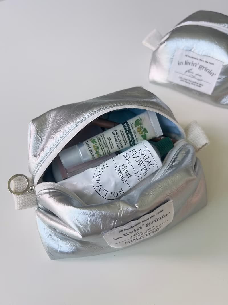 basic silver pouch M