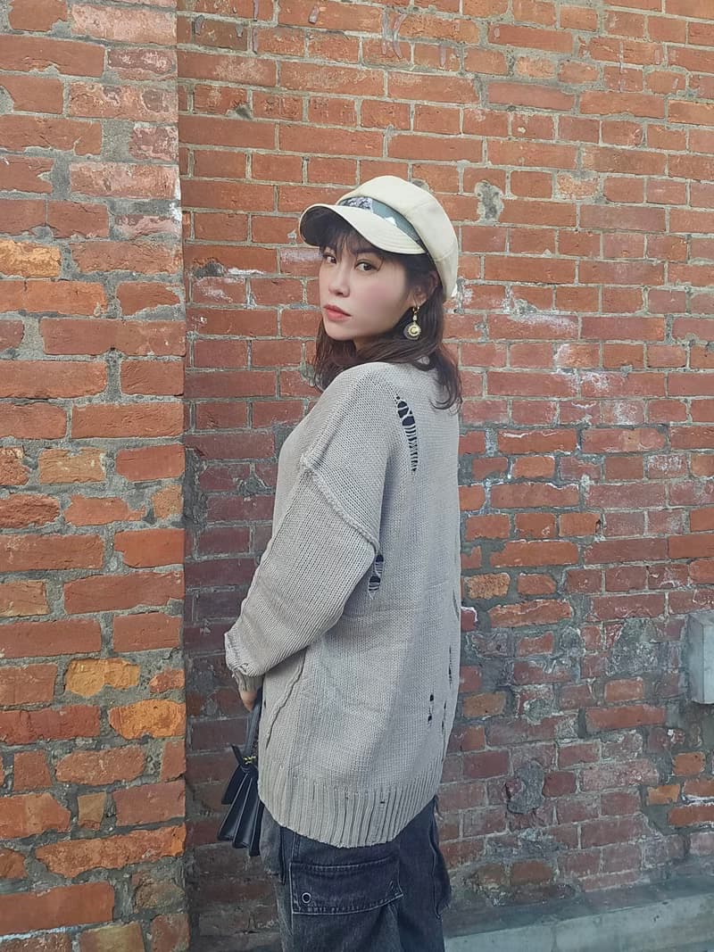 【HiGh MaLi】報童帽/寬帽沿/米色+浮世繪#禮物#男友#古着#父親節