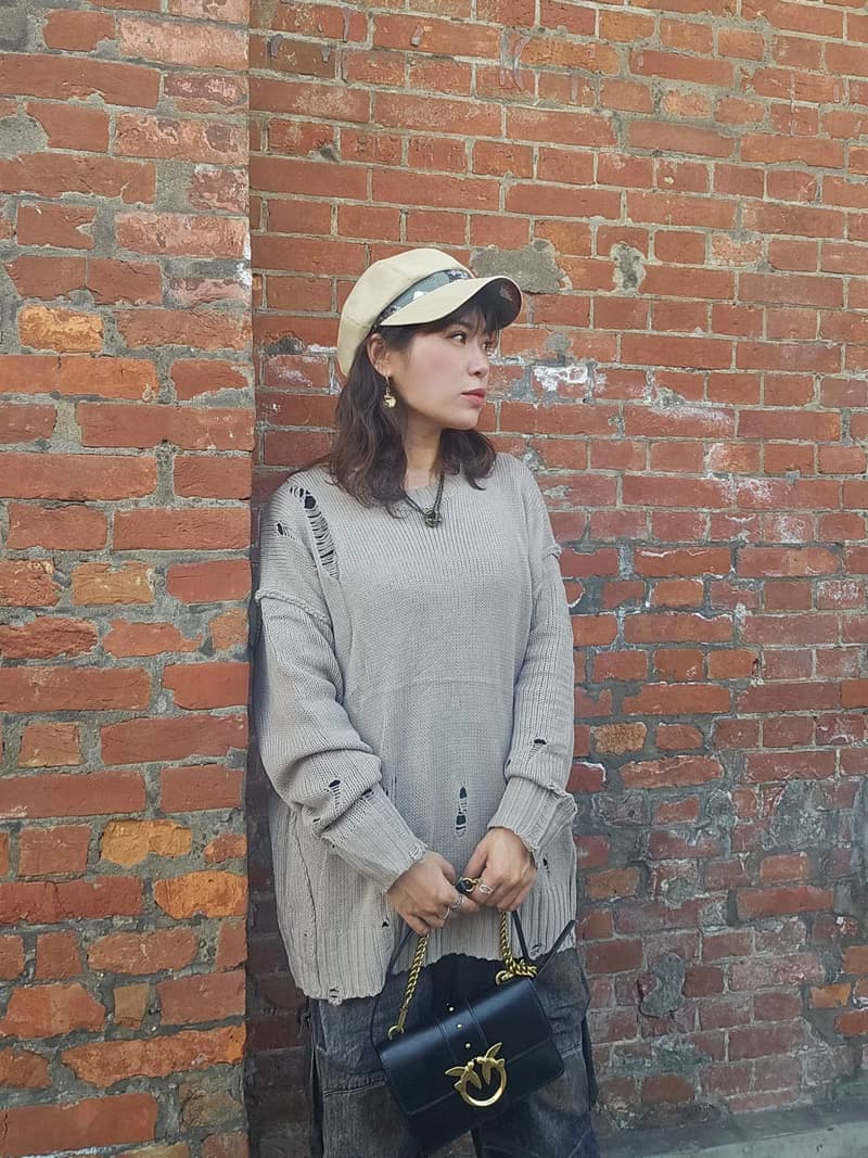 【HiGh MaLi】報童帽/寬帽沿/米色+浮世繪#禮物#男友#古着#父親節