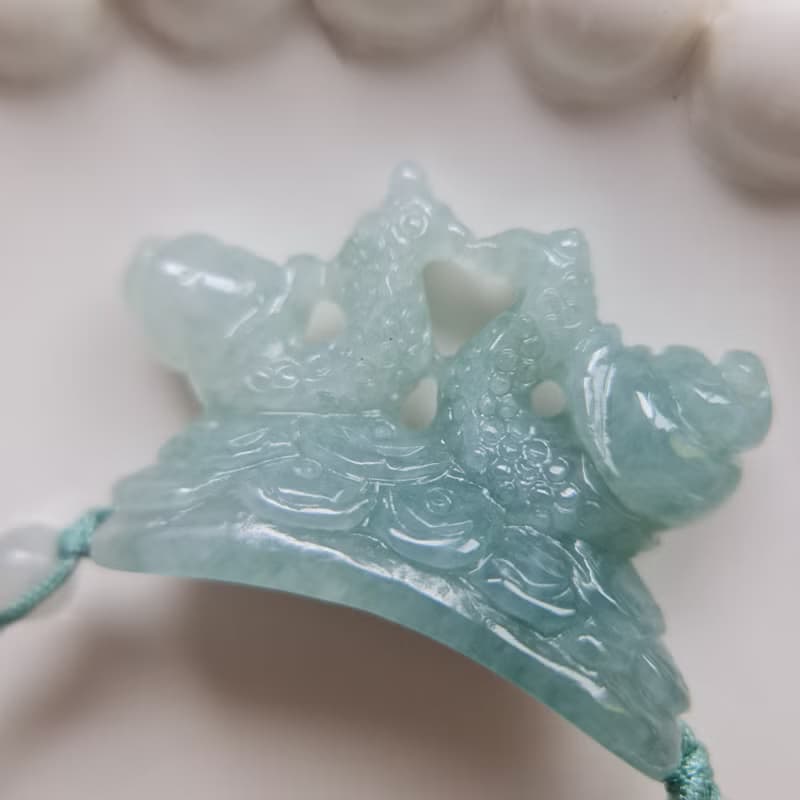 冰晴水愛心蝸牛 | 天然緬甸玉A貨翡翠