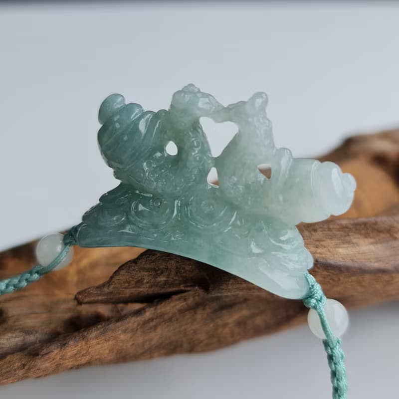 冰晴水愛心蝸牛 | 天然緬甸玉A貨翡翠