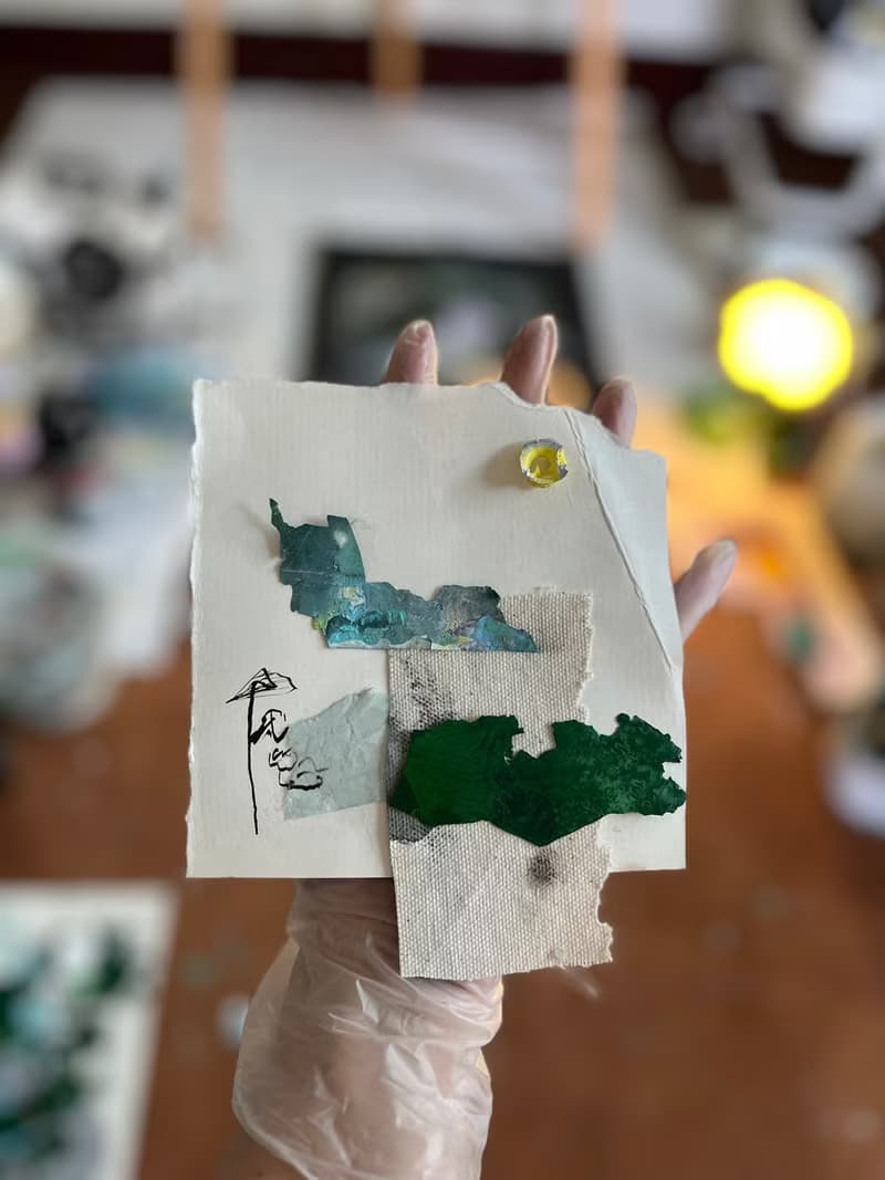 海邊看太陽/複合媒材作品 / 回收材料