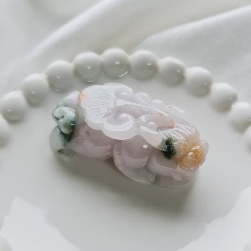 三彩料特色貔貅| 天然緬甸玉A貨翡翠